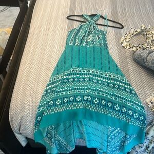 Open back high low dress